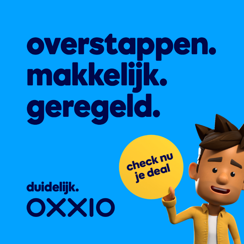 Oxxio's tweet photo. En dat vinden onze klanten ook! Die geven overstappen bij Oxxio een 8.6 🤓