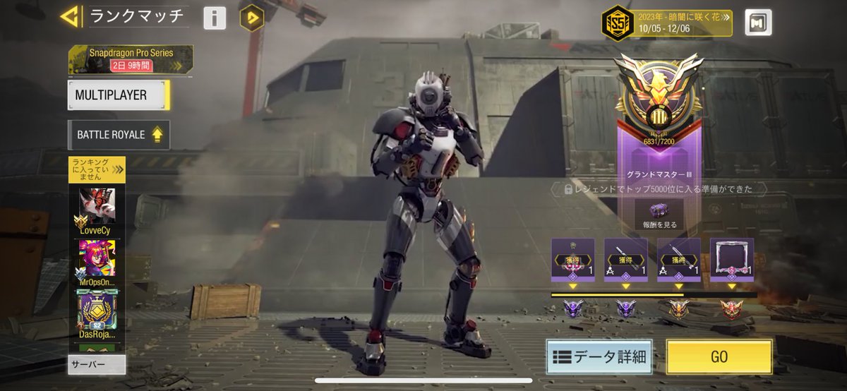 fanguuu's tweet photo. codモバイル楽しくて気付いたらランクで
グラマスまで行ってた笑
#CoDMobile https://t.co/nXYKc0kfmh