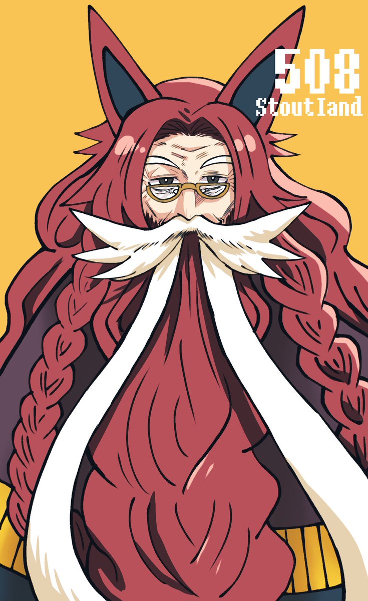 facial hair beard 1boy male focus pokedex number solo long hair  illustration images