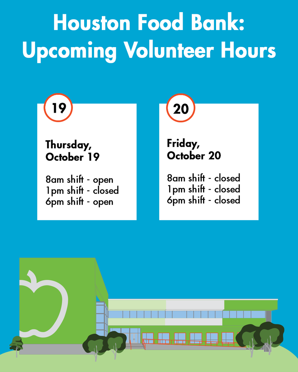 Please be aware that the following volunteer shifts are closed due to an internal staff event: 🍏 October 19 - 1pm shift closed 🍏 October 20 - all shifts closed Did you know that we offer volunteer shifts nearly every day of the year? Visit bit.ly/3FWGHSq