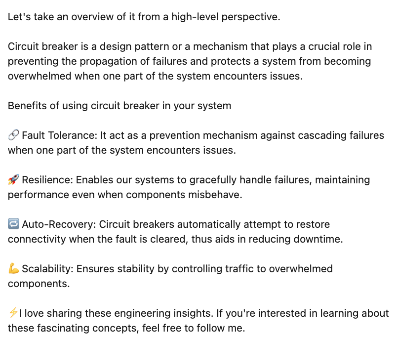 A must-read if you are a developer and don't know about - circuit breaker pattern