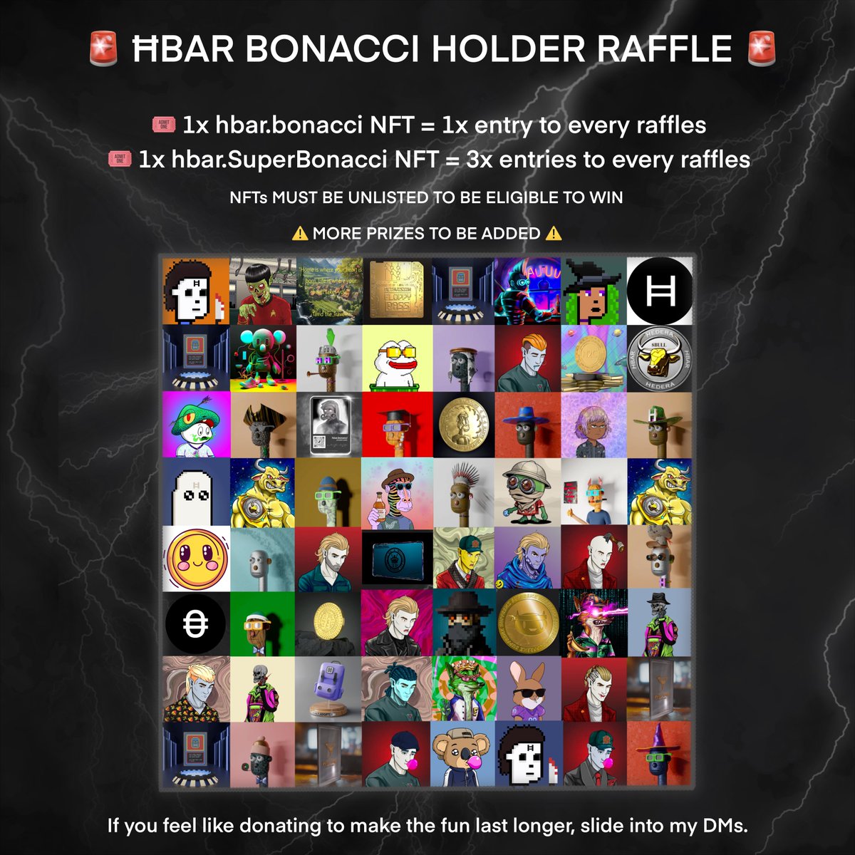 🚨HUGE HBAR NFT GIVEAWAY🚨

ROUND 1 STARTING TOMORROW 

GET ONE HERE :
🔗 sentx.io/nft-marketplac…
🔗 sentx.io/nft-marketplac…

LIKE &amp; RETWEET FOR GOOD LUCK

#HBAR #XRP #XRPL #NFT #SOL #Giveaway