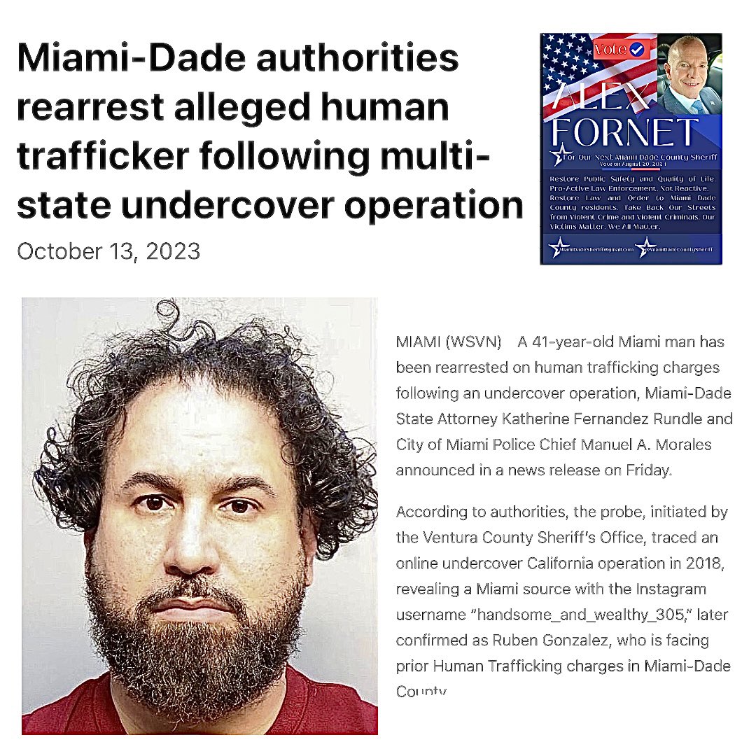 wsvn.com/news/local/mia… #HUMANTRAFFICKINGPREVENTION #HUMANTRAFICKINGMIAMI #HUMANTRAFFICKERS #HUMANTRAFFICKERMIAMI #RUBENGONZALEZ #YOURKIDS #OURKIDS #OURKIDSMIAMI #VIOLENTCRIMEMIAMI #VIOLENCEMIAMI #CRIMEMIAMI #MIAMICRIME #RISINGCRIME #NEWSHERIFFINTOWN2024 #SHERIFF2024 #CRIMEMIAMI