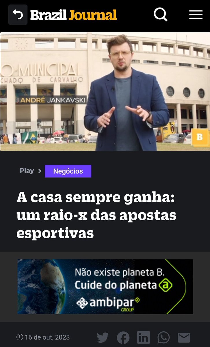 TheSmartBettor's tweet photo. Utilidade pública 🚨

Separe 15 minutos do seu dia para assistir à boa matéria sobre apostas esportivas apresentada pelo @andrejank para o Brazil Journal.

https://t.co/P5IrPql4mS https://t.co/wByQ5nFGYY