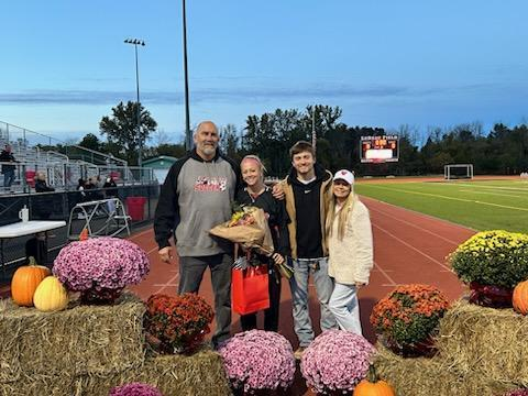 Congratulations to our senior soccer girls Chloe Cardone, Ella Clark, Gianna DiPiazza, and Hailey Van Zeilen as they celebrated senior night Friday!