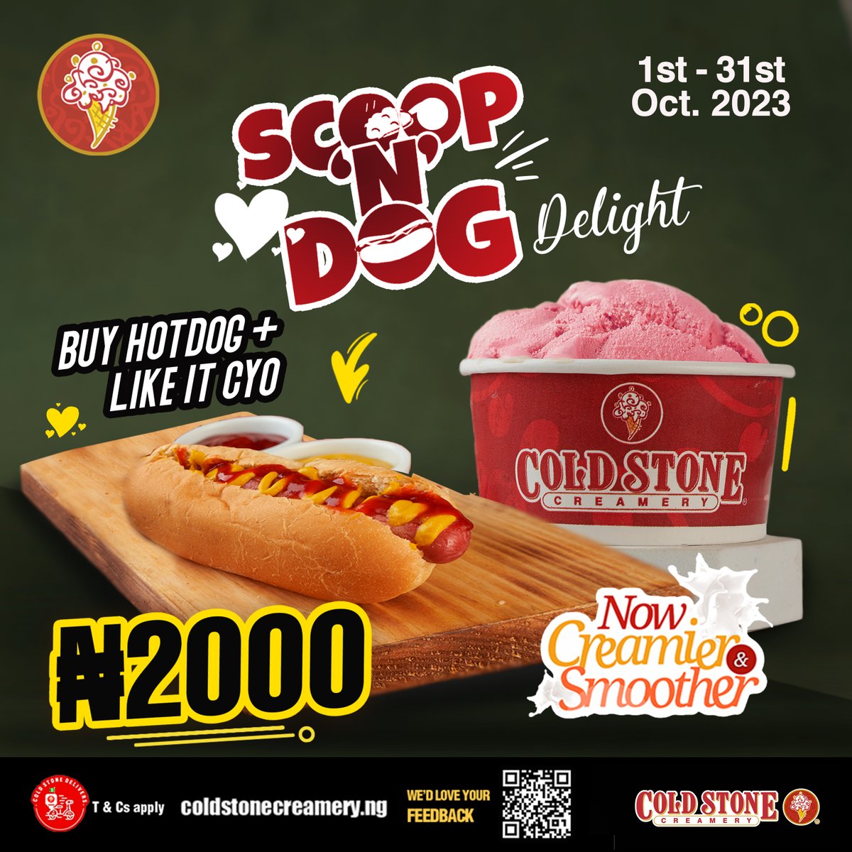 Happy Weekend💃🏽🕺🏻 Discover a delightful world of sweetness while keeping your wallet happy! 😍😍 Enjoy a fantastic 50% discount on our Love It and Gotta Have It Cups, exclusively available online at coldstonecreamery.ng. 🍦😋 And the best part? Delivery is on the house!…