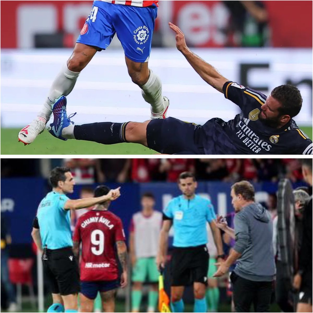 fernandociordia's tweet photo. Una entrada violenta que pudo hacer mucho daño y unas protestas después de un gol anulado sin saber por qué. 

La misma sanción para los dos. https://t.co/nO2Q1hqm15