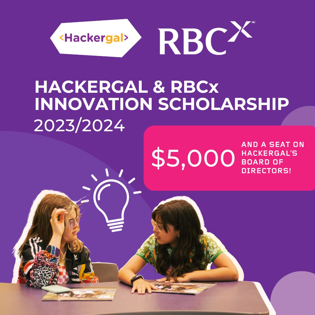 Drum roll please! We are thrilled to announce the launch of our 2023/2024 Hackergal x RBCx Innovation Scholarship!