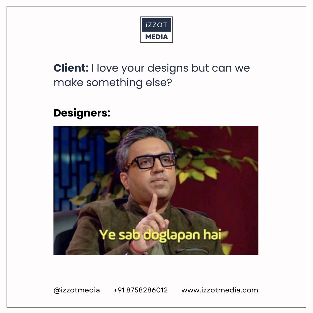 izzotmedia's tweet image. Turning 'I love your design, but...' into 'I love your design, period!' is our daily adventure at Izzotmedia. Ready to embark on a design journey that truly inspires? Let's make it happen! 💫🚀 
#ClientMagic #CreateWithIzzotmedia #DesignInspo #DigitalBranding #ViralDesigns