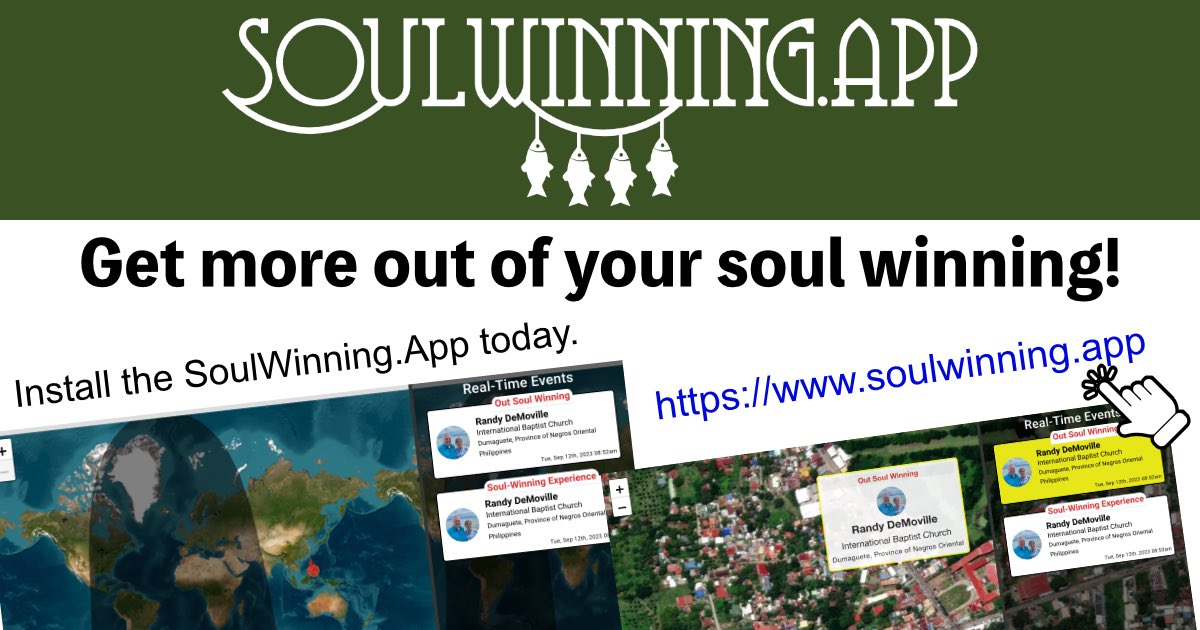 rdemo's tweet image. Install the SoulWinning.App to follow-up on converts and promote soul winning.