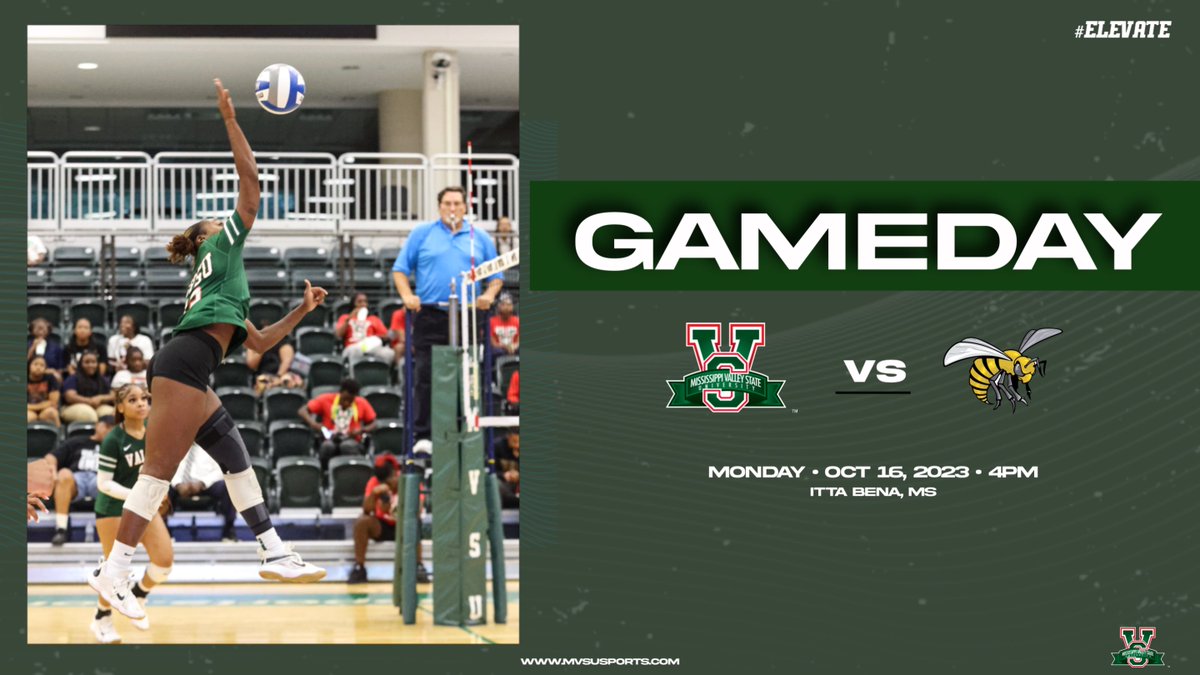 GAMEDAY‼️🏐

🆚: Alabama State University 
⏰: 4PM
📍: Itta Bena, MS
🏟️:  R.W. Harrison Complex
