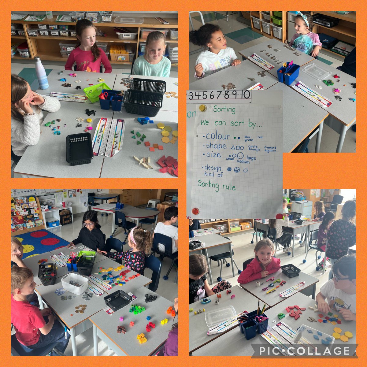 DavidsonGUA's tweet photo. Guess my sorting rule!  Sorting by attributes- colour, size, design, kind 
@AngelsOCSB https://t.co/oMZ4ACMsOD