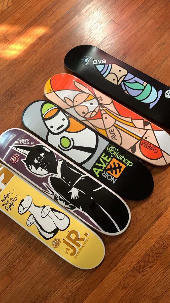 Alien Workshop Ave decks
Art by Don Pendleton 
Release dates 2002-2003