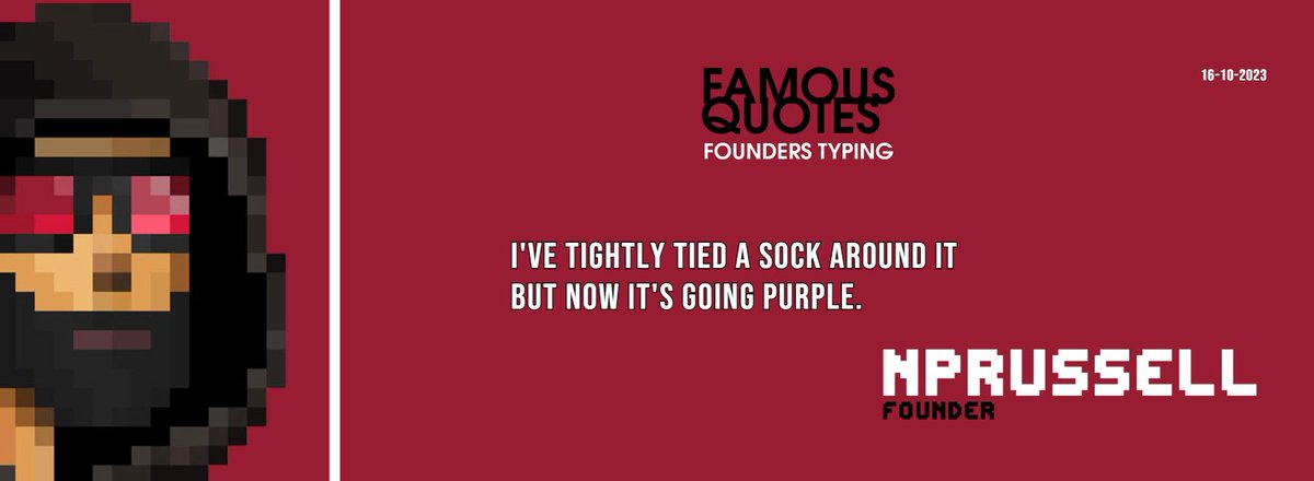 Benjaminmlps's tweet image. Today in Famous Quotes - Founders Typing..     

Date quote: 16-10-2023

#punks2023 #PunksBuiltDifferent @punks2023