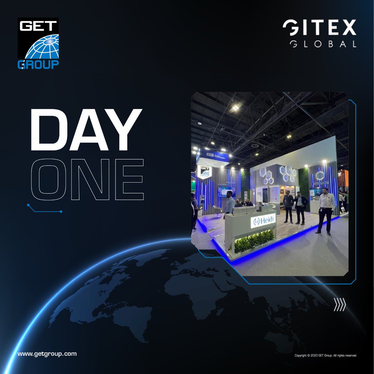 GETGroupHolding's tweet photo. Today marks the beginning of our presence at GITEX, the premier tech event of the year. We're excited to showcase our latest innovations and engage with industry leaders. Follow us for exclusive updates and insights throughout the event.
 
#GETGroup #GITEX2023 #2023Exhibitions https://t.co/77LizrBeQH