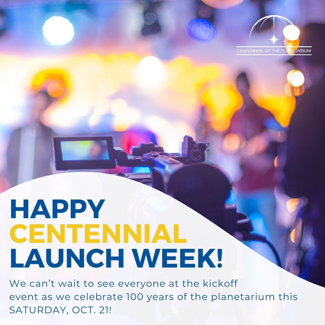 We are getting ready for the launch event THIS WEEK! If you haven't already, block your calendars and tune in at 3pm UTC for the kickoff of the ceremony. Tune in here: planetarium100.org/livestream/