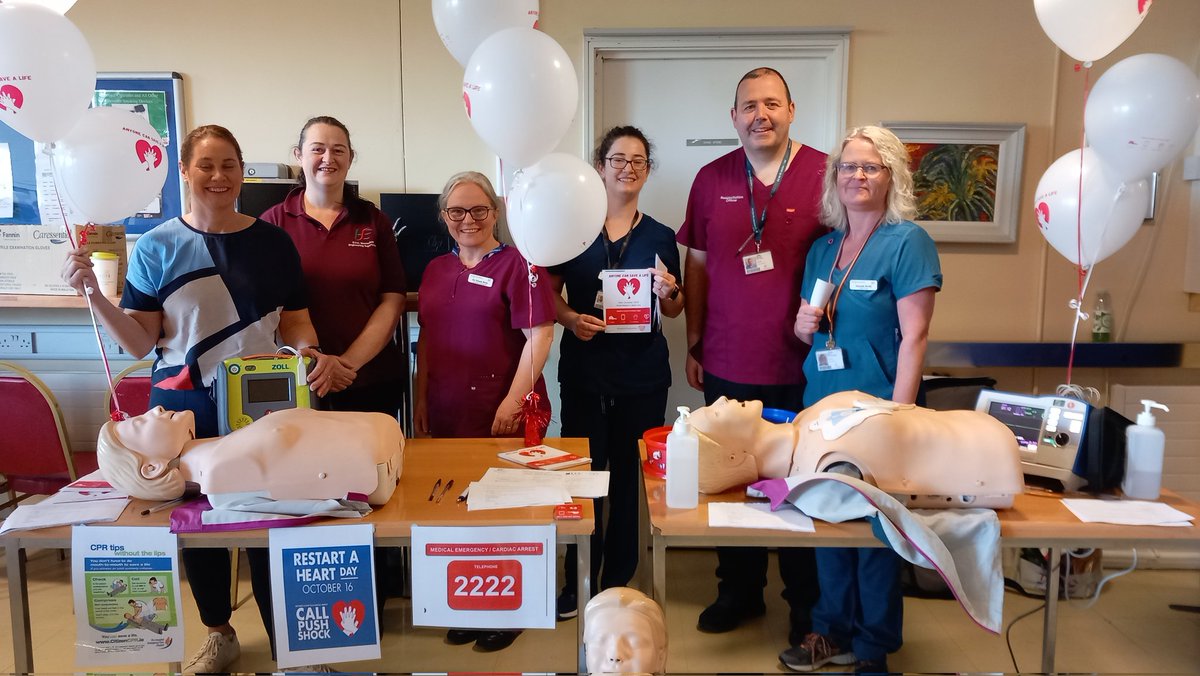 jameshanlon46's tweet photo. World Restart a Heart Day in University Hospital Kerry . Remember CHECK,CALL,COMPRESS,SHOCK. https://t.co/VJygOzCzNB