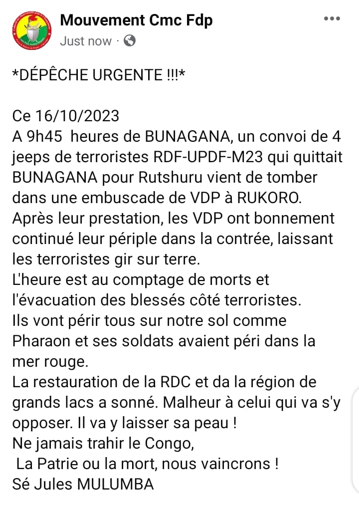 RealManziWilly's tweet image. Jusqu'à présent, les #cmc du soi-disant général #Domi et Jules #Mulumba ont revendiqué la responsabilité des tirs sur l'EAC. En d’autres termes, puisque tous les groupes armés sont des forces de réserve des @FARDC_off, cela peut être considéré comme un coup de feu de Kinshasa sur