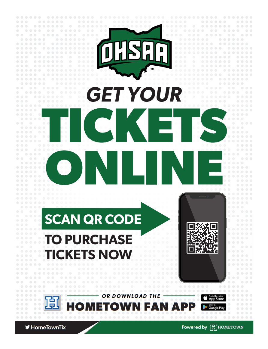 Ticket pricing for Sectional/Districts

ONLINE: $8 adults/$5 students
CASH AT GATE: $10 all spectators
Online tickets bought at ohsaa.org/tickets then typing JOHNSTOWN in the search bar.

Johnstown family passes/Golden Johnnie passes *do not* apply for the OHSAA tournament.