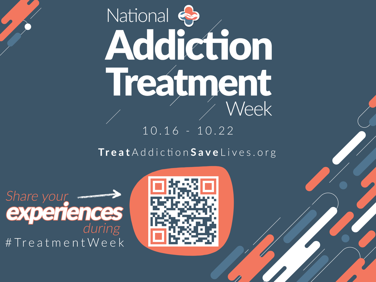 Addiction is treatable, and recovery is possible. National Addiction Treatment Week is here to remind us of these truths. Together, we can make a difference. 🤝 #TreatmentWeek #EndTheStigma