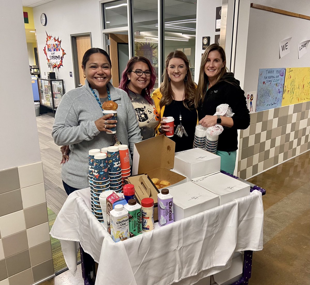 HeroPTO's tweet image. Huge THANK YOU to The Fay Family for spoiling our teachers today with coffee and kolaches ￼for the October teacher and staff appreciation💜

@HernandezSMCISD