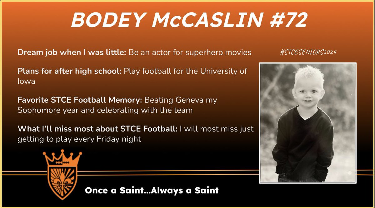 stcefbparents's tweet photo. Thank you, Bodey! ⚜️🏈⚜️@CoachPossley @STCEFootball https://t.co/oIrbCJr57D