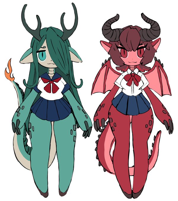 東洋龍ちゃんと西洋龍ちゃんです 