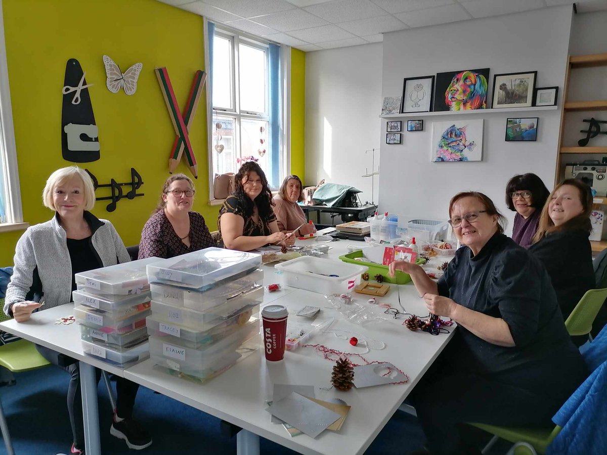 tasfund's tweet photo. Brisk autumn day, but our craft group added warmth to The Centre with festive pinecone creations ππ¨.
Laughter and creativity in abundance on chilly days! βοΈπ.
#TASFund #MentalHealth #CommunityCrafting #TamesideCrafts https://t.co/MBZD2F4FBT