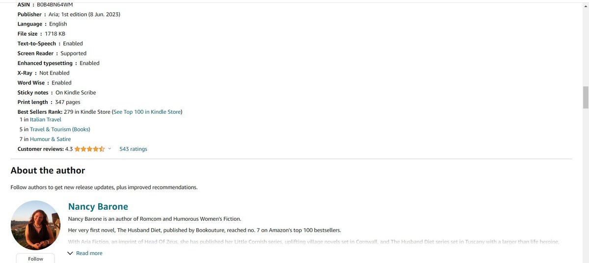 Nancy Barone Author (@nancynbw) on Twitter photo I nearly had a fit when I got into the Top 500. NOW what do I do at #279, croak? Thank you, guys! <a href="/lblaUK/">Lorella Belli Agency Ltd</a> <a href="/AriaFiction/">Aria Fiction</a> <a href="/martina_arzu/">Martina Arzu</a> I nearly had a fit when I got into the Top 500. NOW what do I do at #279, croak? Thank you, guys! <a href="/lblaUK/">Lorella Belli Agency Ltd</a> <a href="/AriaFiction/">Aria Fiction</a> <a href="/martina_arzu/">Martina Arzu</a>