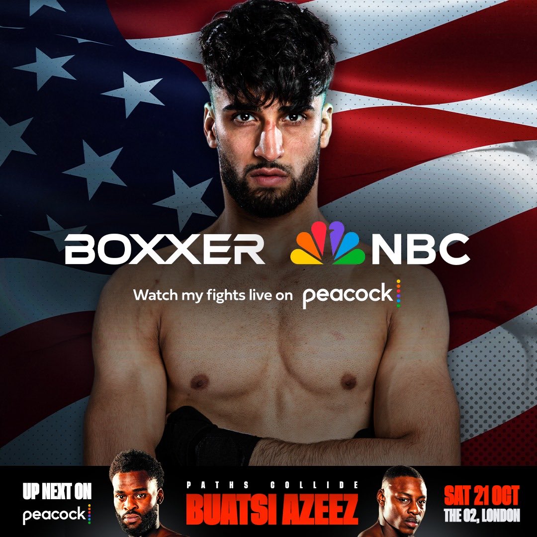 I am delighted to announce a landmark US broadcast partnership becoming the exclusive provider of boxing on ⁦@NBCSports⁩ . We’ll bring my fights to audiences around the USA 🇺🇸

It starts with #BuatsiAzeez at The O2, live on @peacock 🔥

#BOXXERonNBC #ChaseYourFuture