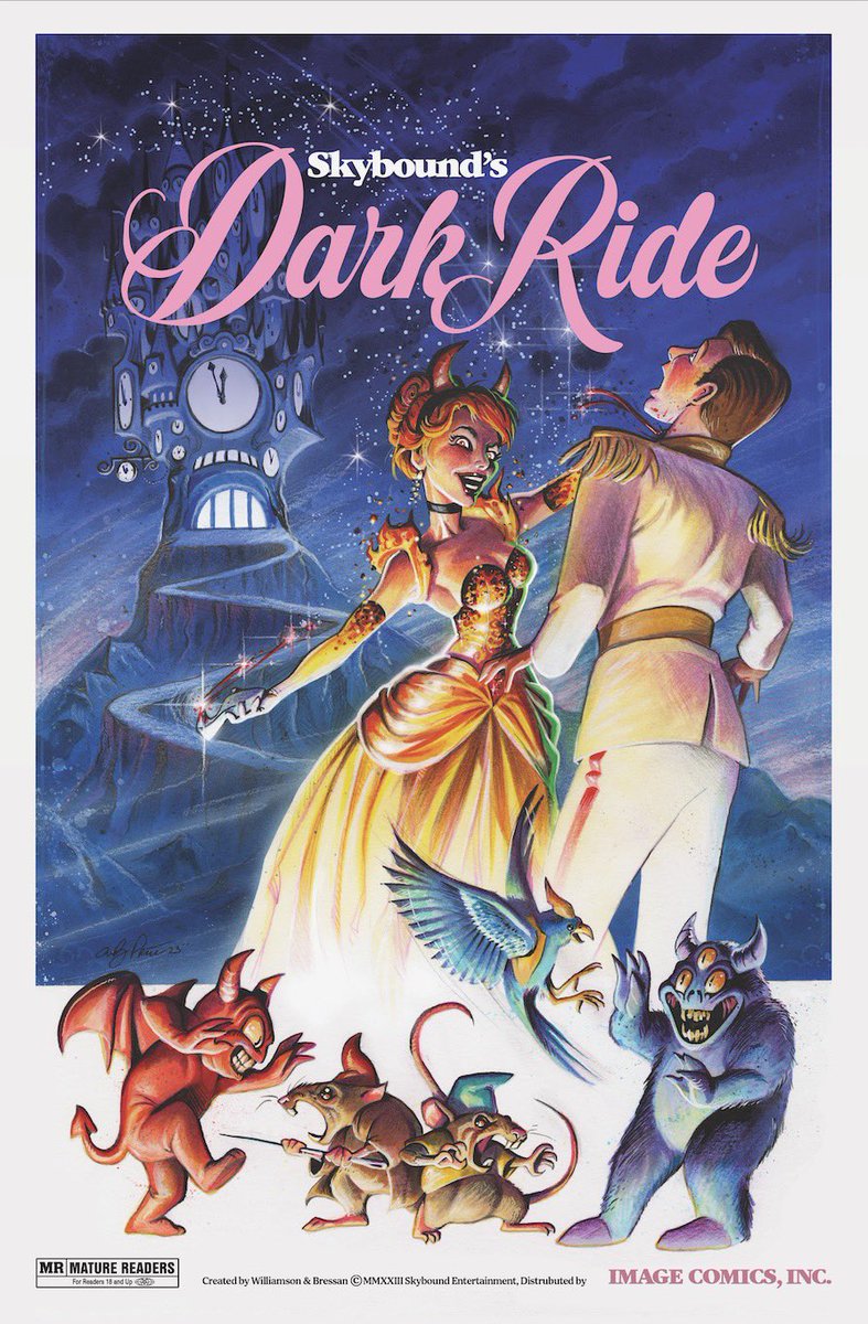 AndyPriceArt's tweet image. Hey kiddies! Run, hobble, slither on down to the comic shop and pick up the newest issue of #Darkride with my Cinderella homage cover, from  @Skybound ! #comics #horror #traditionalart