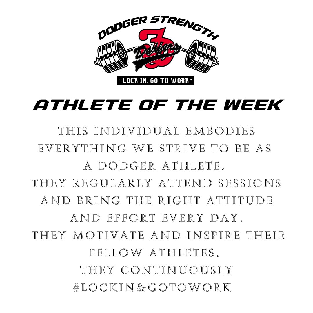 FDStrength's tweet photo. Earning the title of “athlete of the week” is an honor bestowed onto an athlete who comes each day with a great attitude, the right amount of effort and goes the extra step to motivate and inspire their fellow athletes! 

#LockInGoToWork https://t.co/wDNEkSwBI6