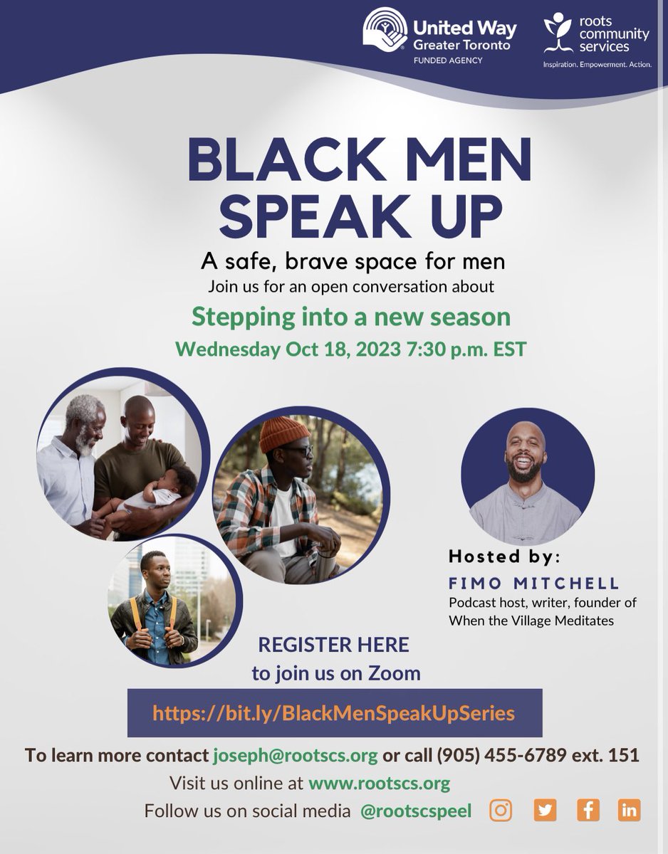 bopsers_network's tweet photo. Register now for the Black Men Speak Up Series on Wednesday October 18th at 7:30 p.m. See the flyer attached for more details. https://t.co/BjOIHDVre4