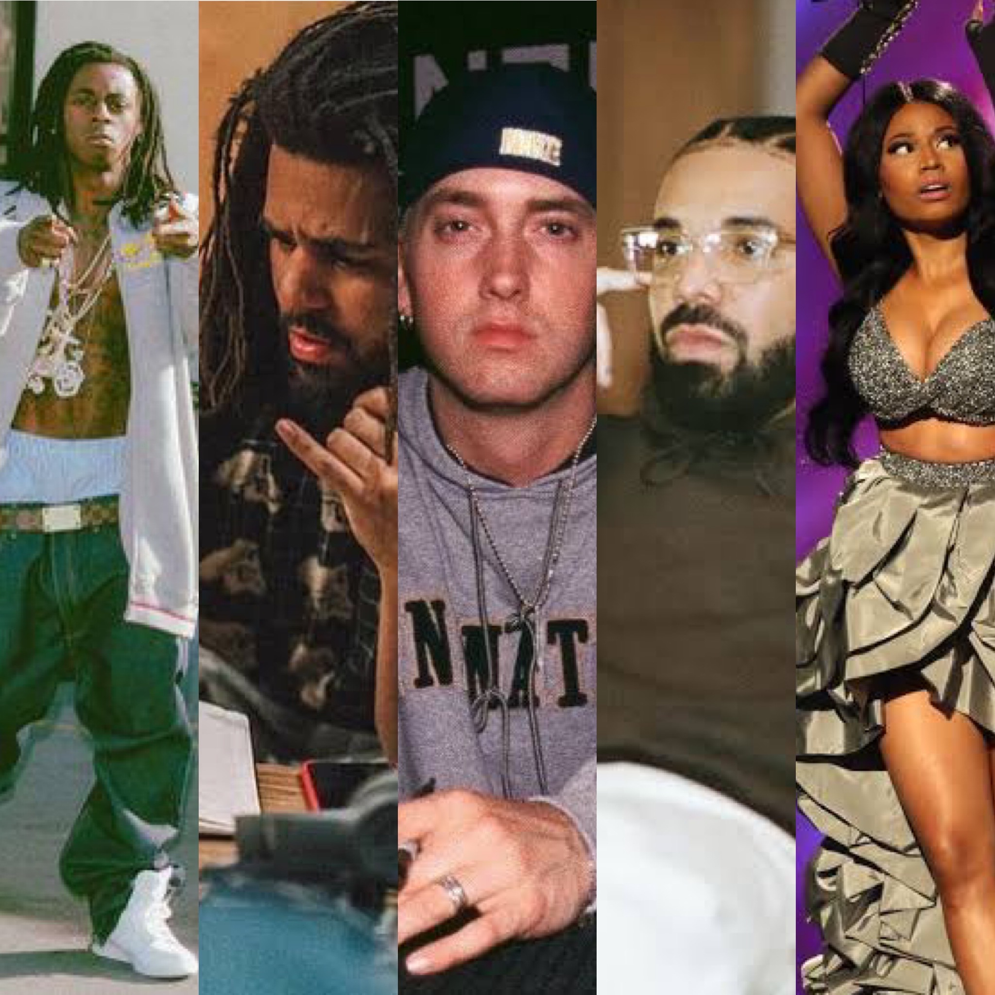 Hip Hop All Day on X: "Rappers who have charted a #1 song over 15 years into their careers 🤯🐐 Drake Eminem Lil Wayne Nicki Minaj J. Cole (new) Unmatched longevity. GOATs