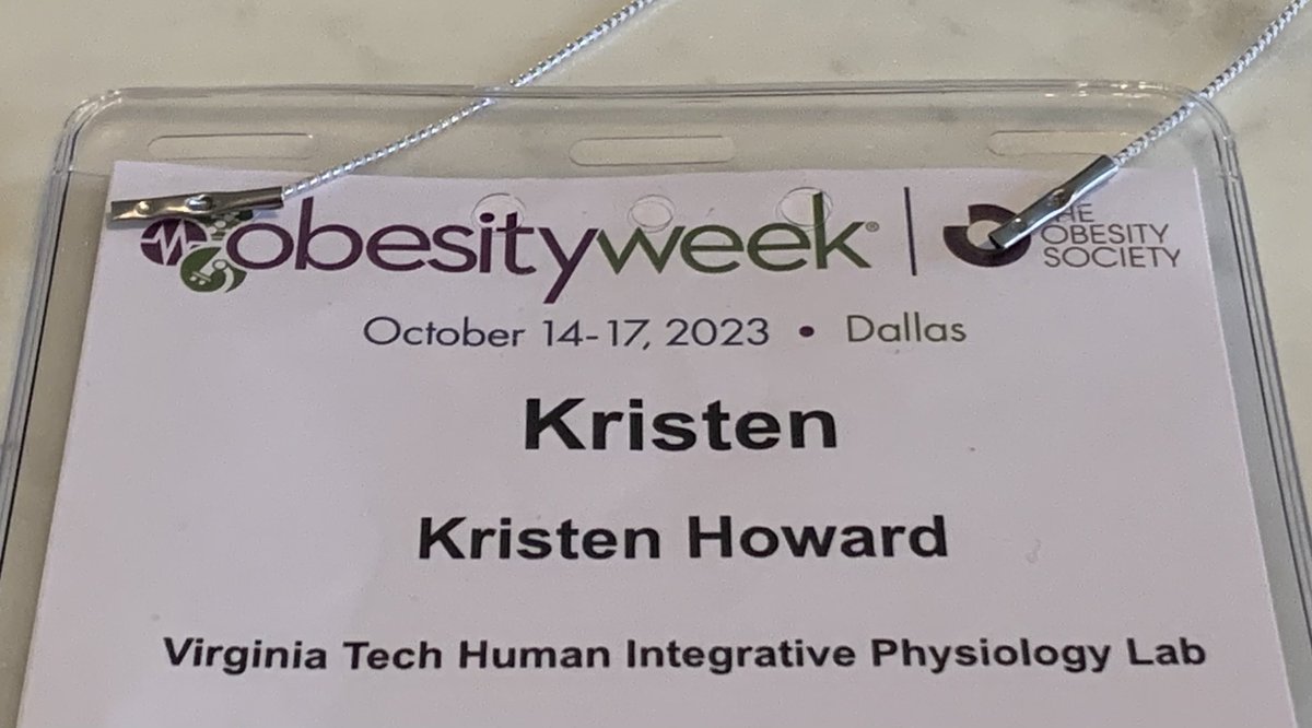 Had the privilege of presenting our research   ⁦⁦<a href="/ObesityWeek/">ObesityWeek®</a>⁩ yesterday! There’s so much more to come! I can’t wait to tell you all about it! <a href="/davykevinp/">Kevin Davy</a>⁩ ⁦<a href="/VT_TBMH/">VT's Translational Biology, Medicine, & Health</a>⁩ ⁦<a href="/VTHNFE/">Virginia Tech HNFE</a>⁩