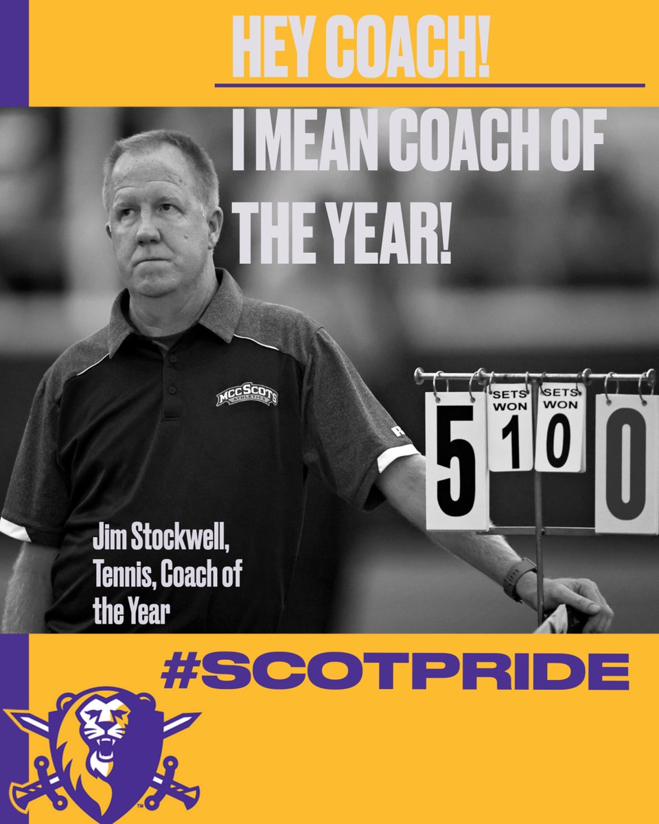 Winning Regionals was a goal of Coach Stockwell at the onset of this year. Check that that box! But, what he won't tell you is - he was just acknowledged as the 2023 Region IV Division I Women’s Tennis Championship Coach of the Year. MCC is proud of Coach Stockwell!!!!!!!