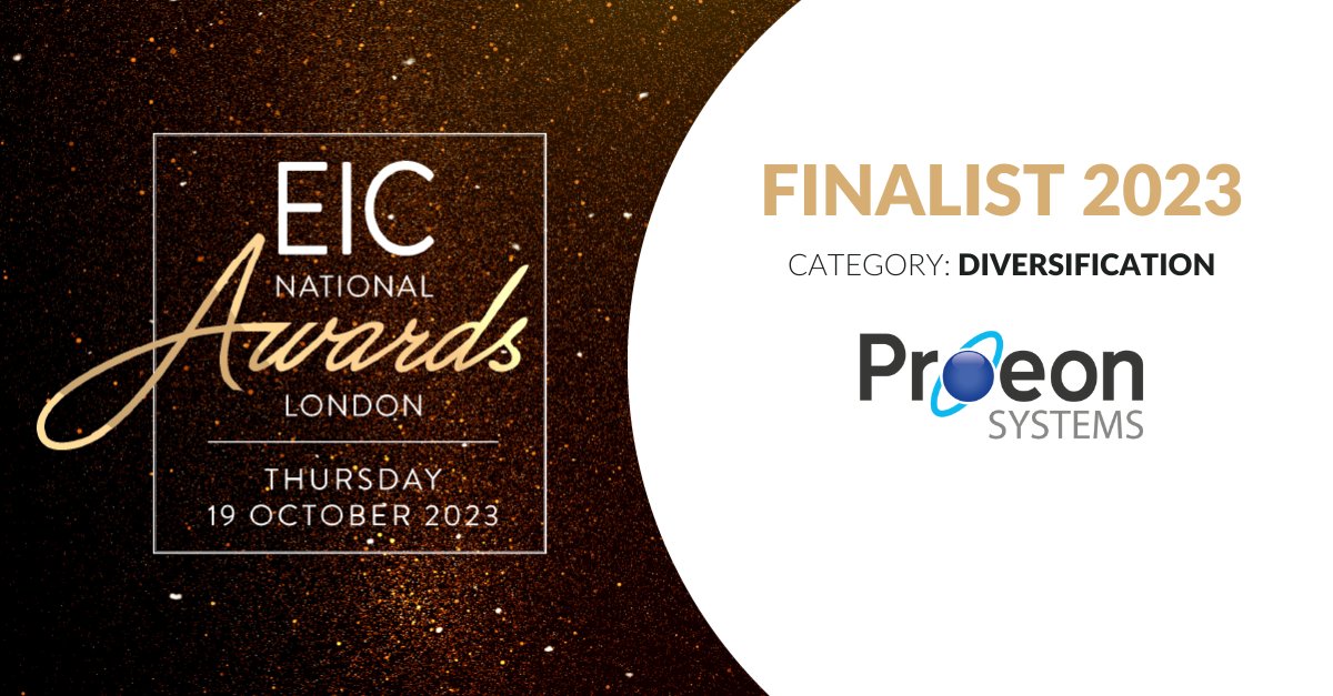 Proeon's tweet photo. Another exciting week here @Proeon - we are very pleased to be announced as #Finalists in @TheEICEnergy #NationalAwards #Business #Diversifiction category -Winners to be announced on 19 Oct-#energyindustry #surviceandthrive #controlsystemsengineering #networking #rskfamily https://t.co/gA87vVZ6A6