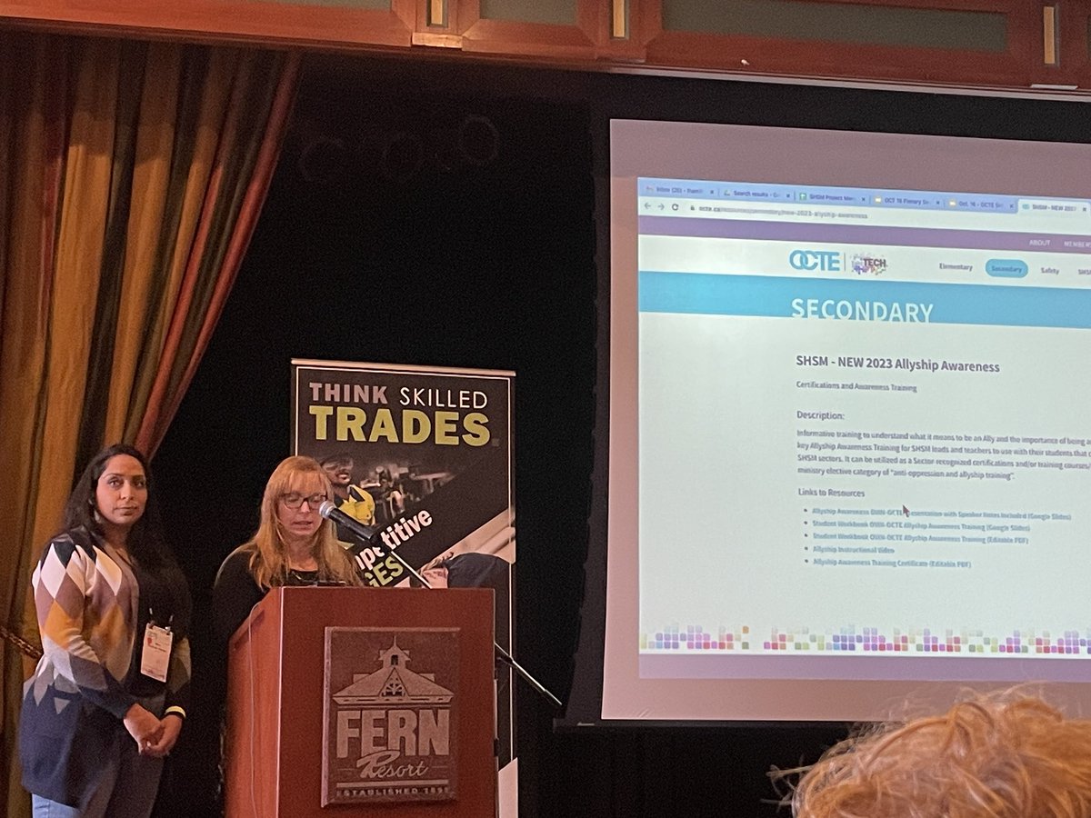 At the <a href="/OCTEOntario/">OCTE</a> Fall conference; kudos to my <a href="/PeelSchools/">Peel District School Board</a> colleagues as they present to all #SHSM provincial leads! #PeelProud