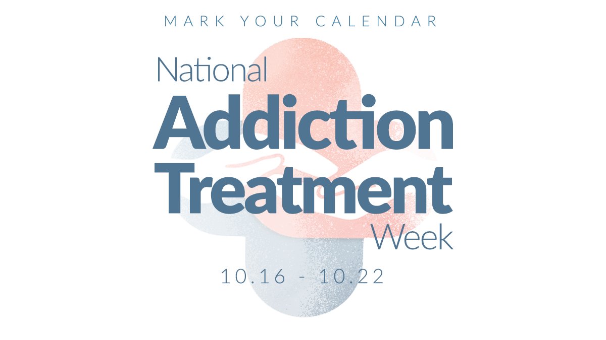 Don't miss this year's National Addiction Treatment Week - running from Oct. 16th -22nd! From podcasts and interviews with addiction medicine providers, to information and educational resources, be sure to tune in all week long and follow the hashtag #TreatmentWeek!