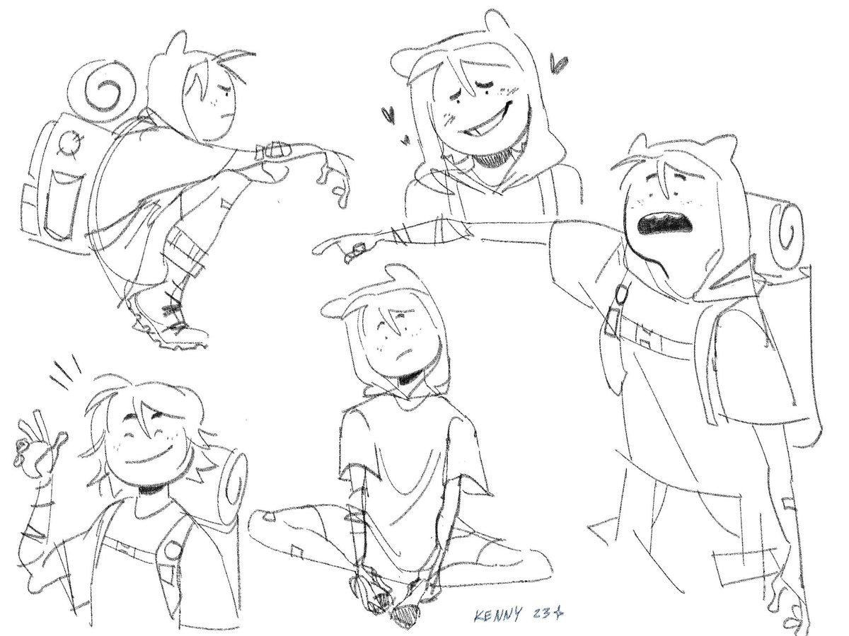 some finn doodles while i rewatch adventure time :)🌱 #adventuretime