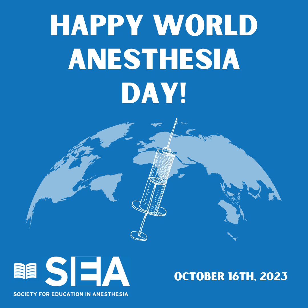 Celebrate World Anesthesia Day! On October 16th, we remember the historic day in 1846 when William T. G. Morton's diethyl ether anesthesia transformed the world of medicine. Join us in celebrating the past, present, and future of anesthesia care! #WorldAnaesthesiaDay2023