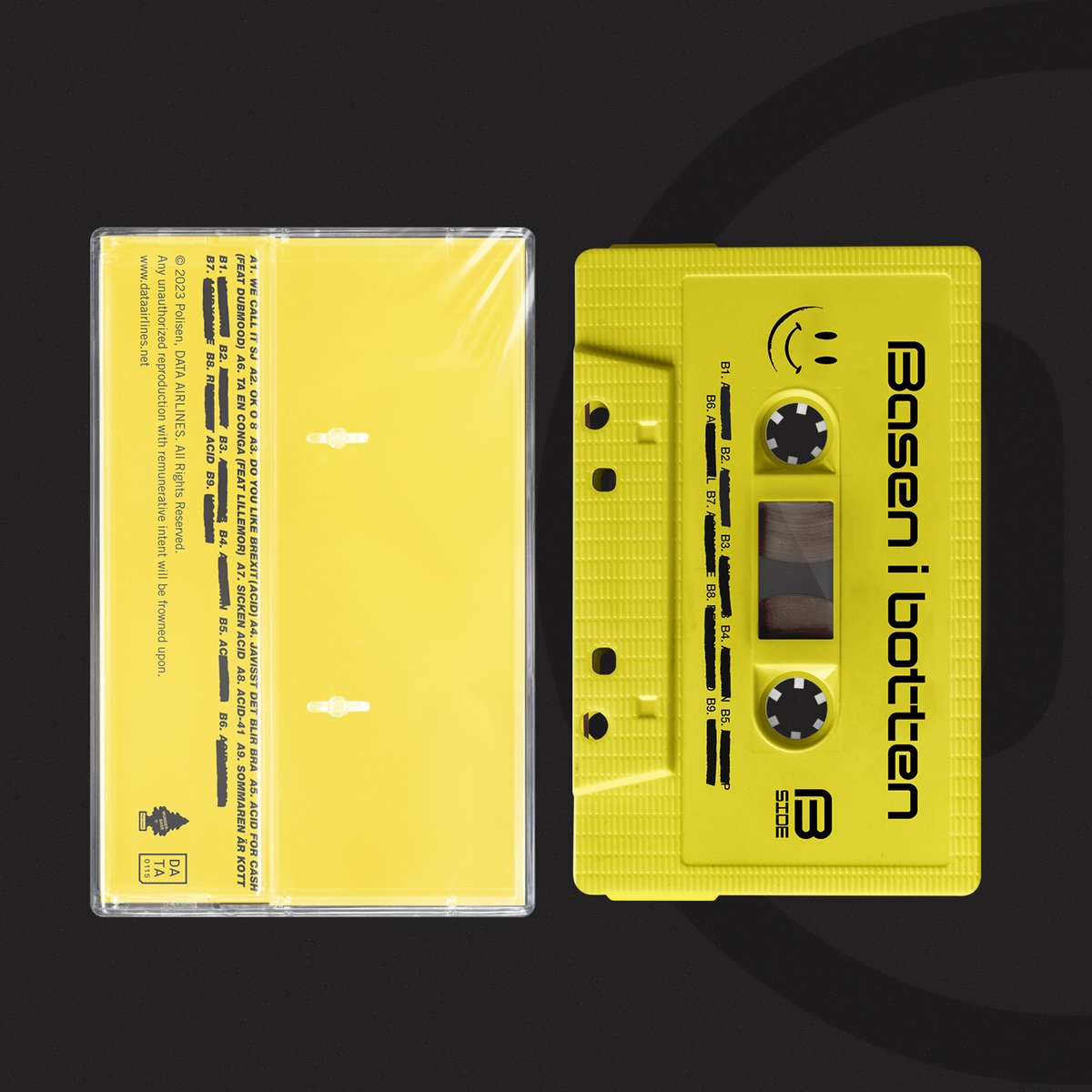 ### New Release: DATA115 ### @goto80 - Basen I Botten Yellow cassette in a clear case with yellow back. Limited to 100 copies. dataairlines.net/product/basen-…