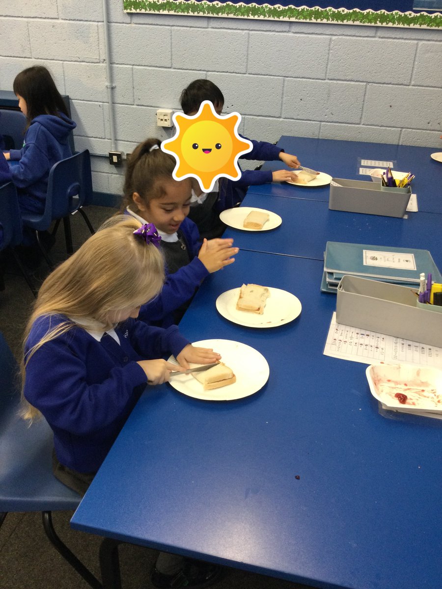 KS1PA's tweet photo. Spruce Class thoroughly enjoyed making their jam sandwiches as part of their English topic about 'Instructions'.  They were able to think of the imperative verbs that they needed and they will write up their instructions later this week https://t.co/cHraIkuiBr