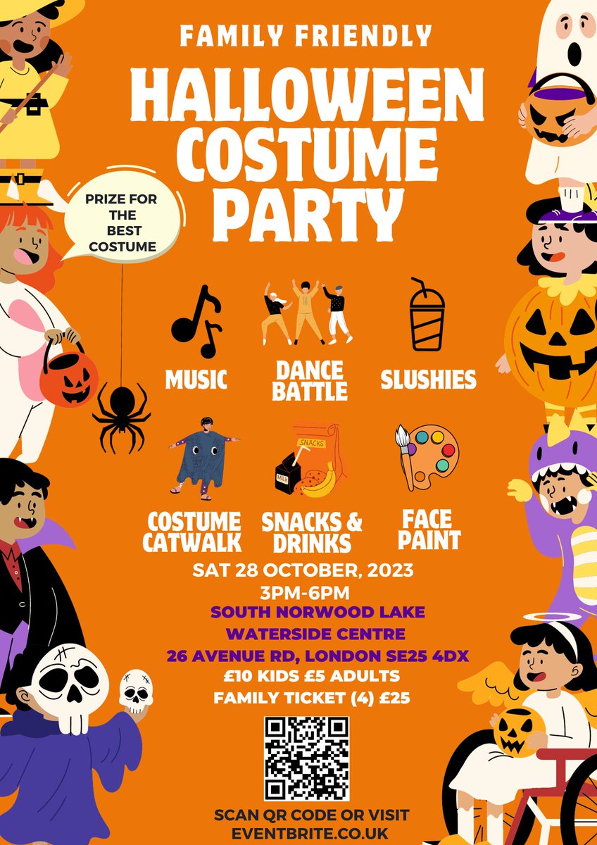 Family friendly Halloween Party at the Lakes on 28 October 2023.  See details below!
#Halloween2023 #HalloweenParty #Halloween #SpookySeason2023 #SpookySeason #SouthNorwood #SE25 #SouthNorwoodLake