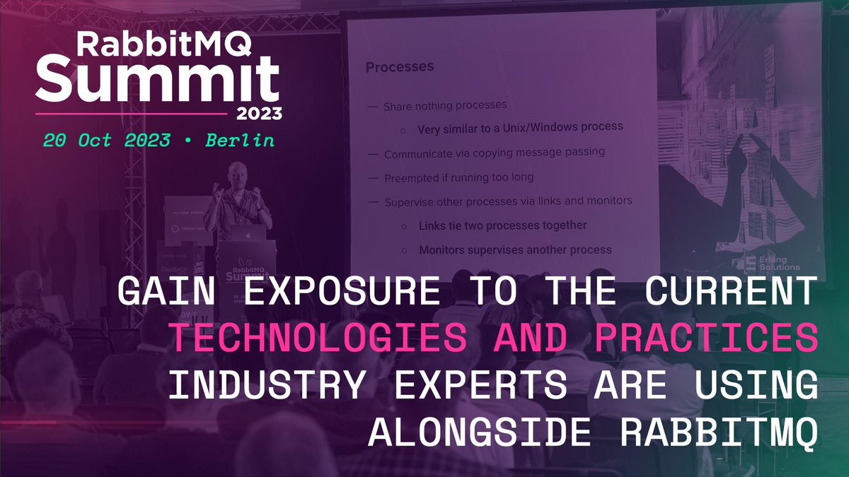 The RabbitMQ Summit is just around the corner, starting on Friday in Berlin. If you haven't already done so, there is still time to get a ticket. Read up on the event and purchase your ticket here: rabbitmqsummit.com