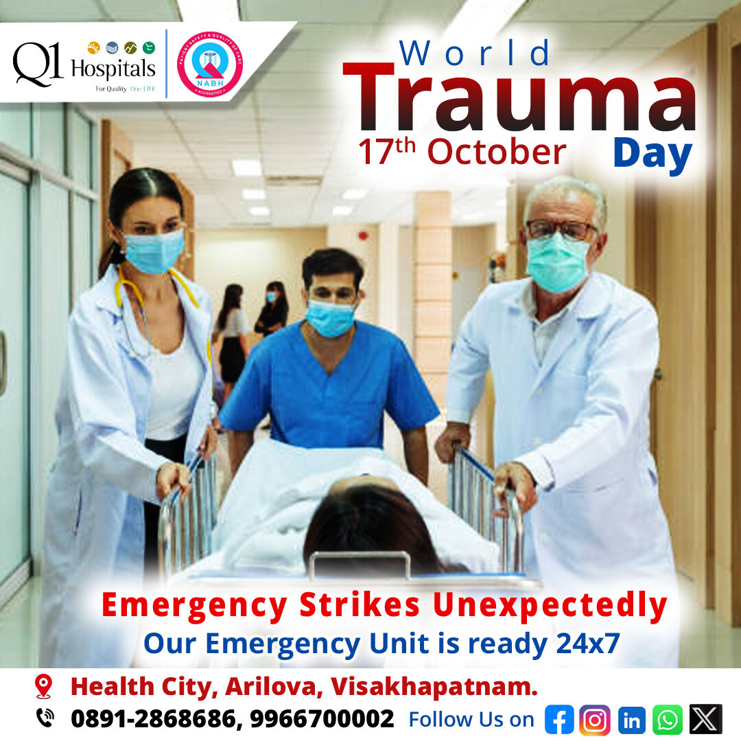 On this World Trauma Day, Q1 Hospitals stands in solidarity with trauma survivors and emphasizes the importance of comprehensive care. #WorldTraumaDay #TraumaSurvivors #OrthoCare #OrthopaedicHealing #q1hospitals #Robotic #emergency #OrthoHospital #OrthoExperts #TraumaAwareness