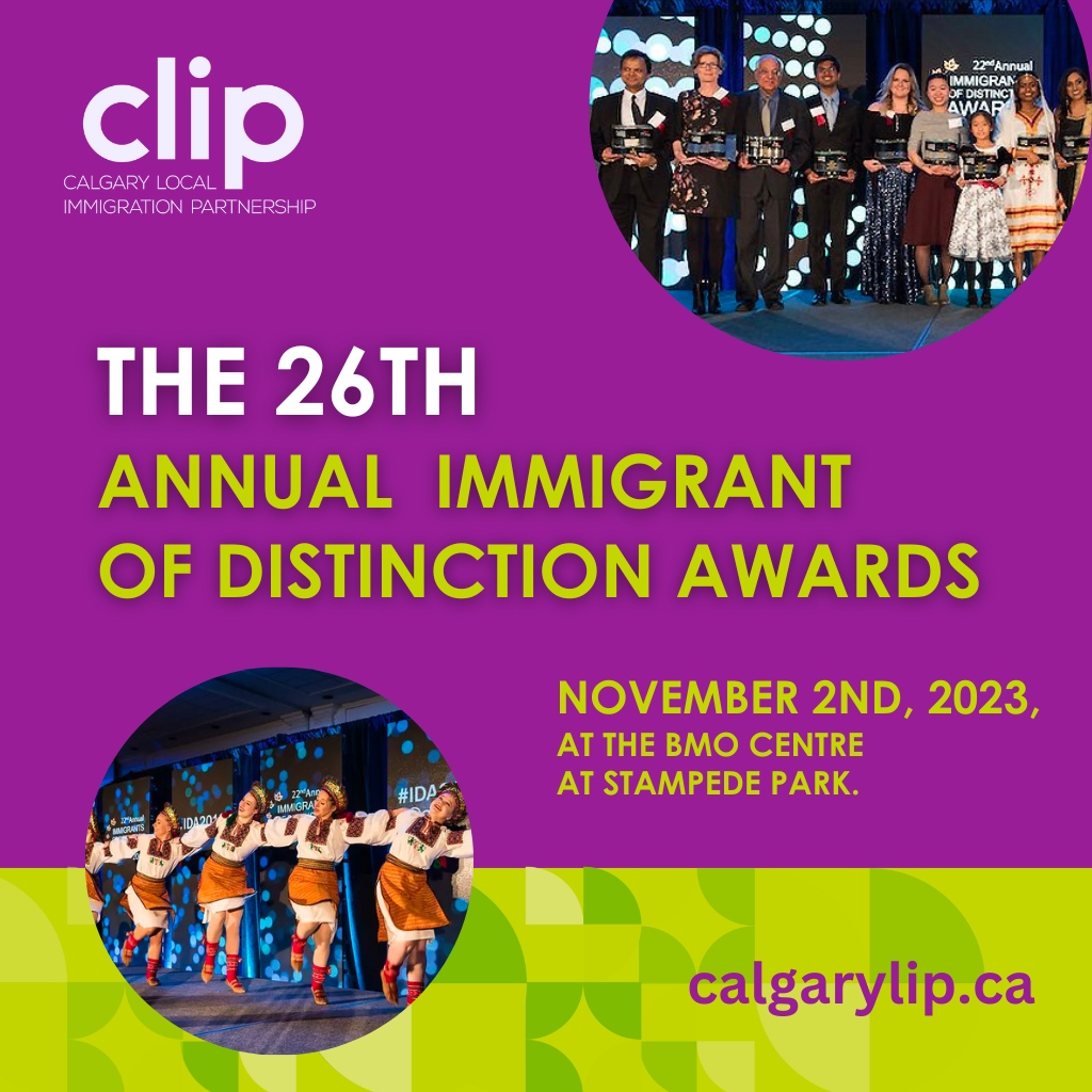 The 26th annual Immigrant Of Distinction Awards awards ceremony will be held November 2nd 2023, at the BMO Centre at Stampede Park.

Learn More: immigrantsofdistinction.ca 

calgarylip.ca
#CalgaryForAll #Calgary #YYC #Newcomers #Community #ImmigrationMatters