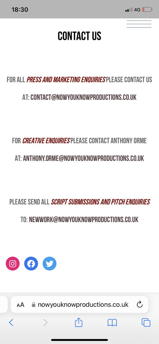 We’ve just updated our website and are so happy to share it! Also, we’re on the hunt for anything new, so if you have a script your looking to maybe get produced, a concept you want to discuss, a producer looking for something to get your teeth into, hit us up!