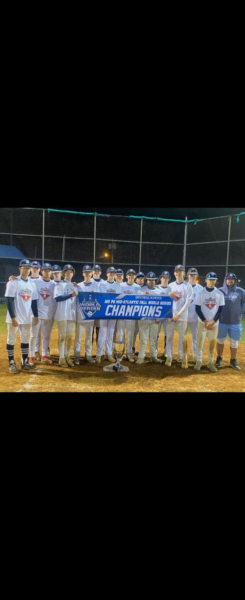 YG 2026 with a @PGMidAtlantic #MAFallWS win! 30 hits and 22 runs in a 4-0 weekend. 4 runs surrendered with 40ks in 23 innings. 

Tournament MVP Player: 2026 William Popoff (GCIT) 

Tournament MVP Pitcher: 2026 Connor Harrison (Delsea HS) 
@PG_Scouting @PGMidAtlantic