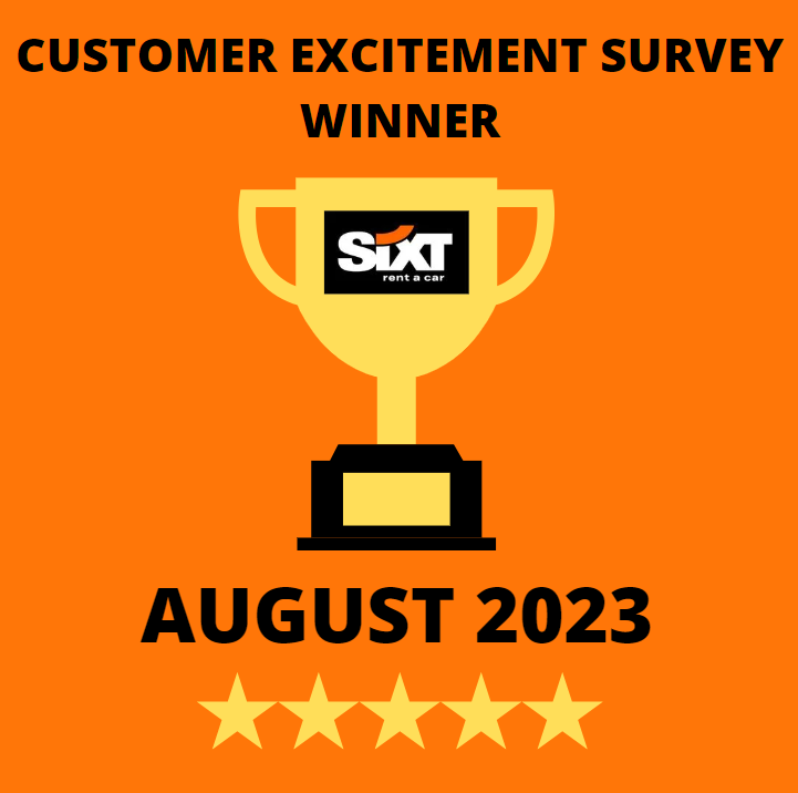 Congratulations to our August 2023 CES competition winner; Werner from Germany. Werner has won the full value of his rental back as a cash refund for completing his Customer Survey from Sixt Ireland. Thank you for being a Sixt customer!